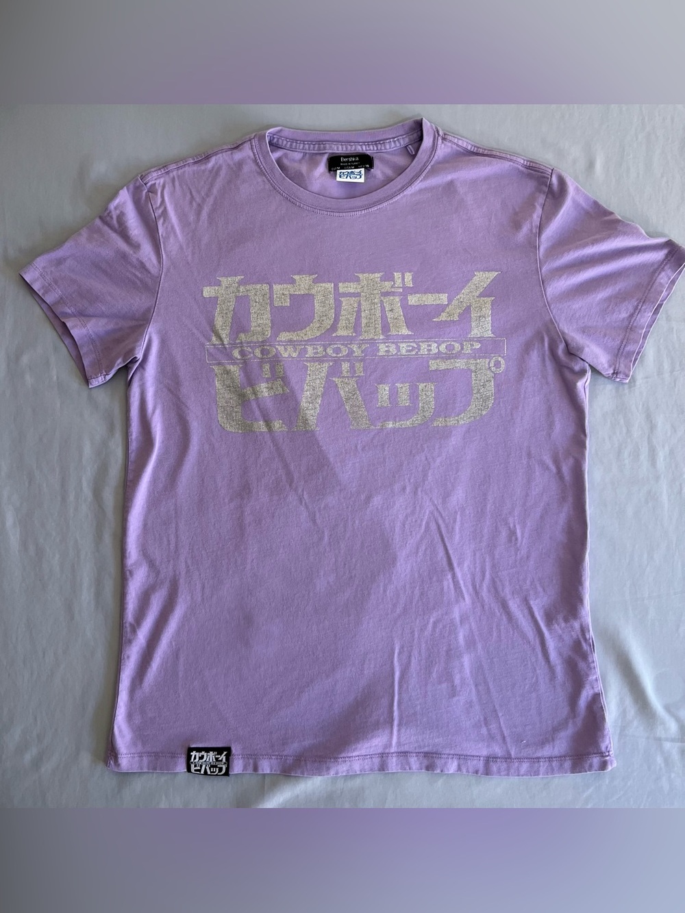Men’s Bershka Lilac Cowboy Bebop Graphic Short Sleeve Tee - Size M